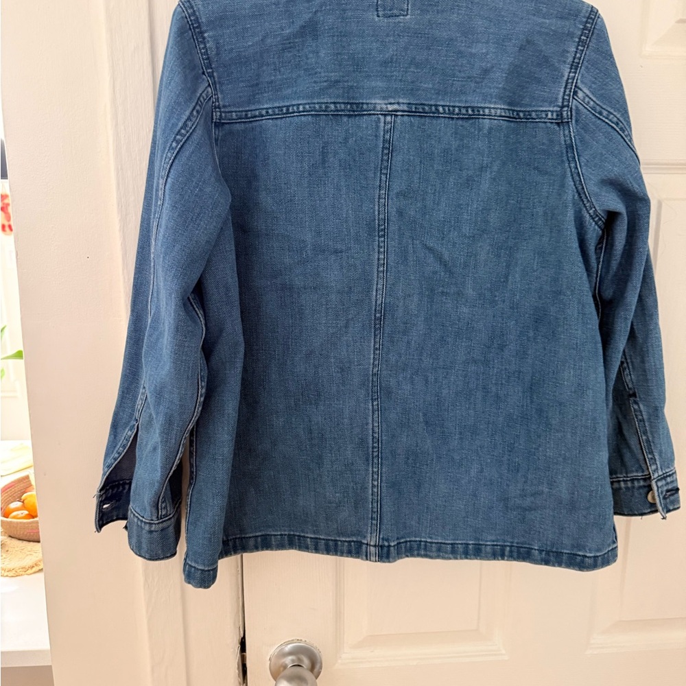 GAP Blue Denim Button-Front Jacket - Picture 3 of 3